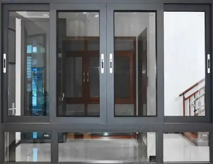 Double Glazed Aluminium 3 Tracks Sliding Windows With Stainless Steel Screen Netting