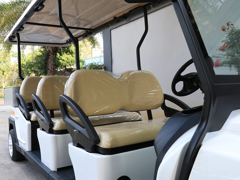 6 Passenger Electric Sightseeing Car Mini Bus with Rear Small Cargo
