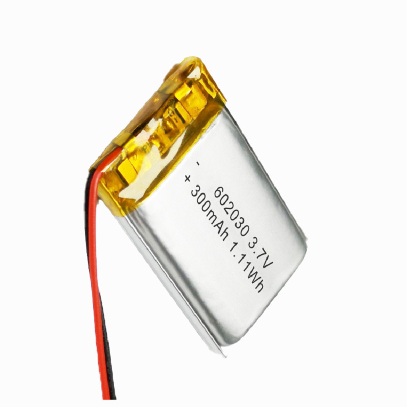Rechargeable Lithium Ion Polymer Battery Pack 1.11Wh 3.7 V 300mAh Lipo 602030