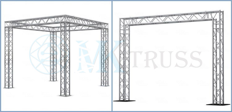 Aluminum Alloy Certificate 2 Ways 90 degree Corner Lighting Trussing for Customized Stage