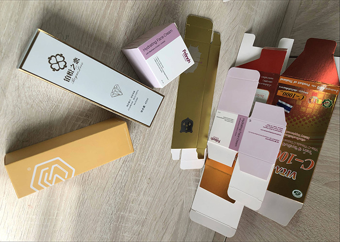 Customized printed white cardboard paper cosmetics face cream packaging boxes