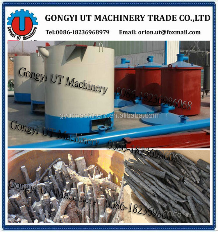 15kw Multi Function Biocarbon Carbonization Stove for Making BBQ Charcoal using Wood Logs