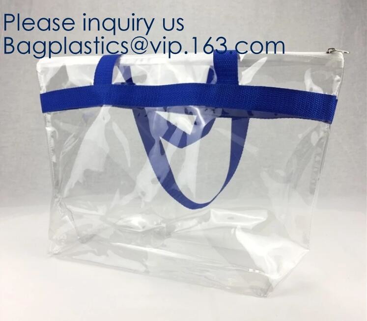 Stadium Approved Environmentally New Clear Tote PVC Shoulder Transparent Shopping Bag,Recycled Clear Pvc Shopping Tote B