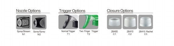 Colorful Customized Heavy Duty Trigger Sprayer 28 400 For Household