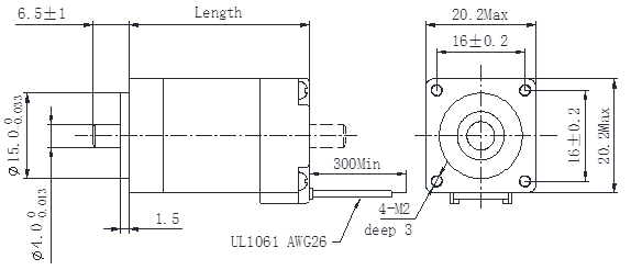 20mm length 0.018N.M Torque 2 Phase Stepper Motor application for Chip Machine