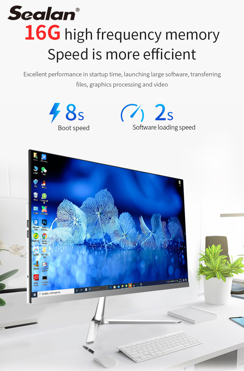 I7 4960 23.8 Inch All In One PC RAM 16G HDD 2TB