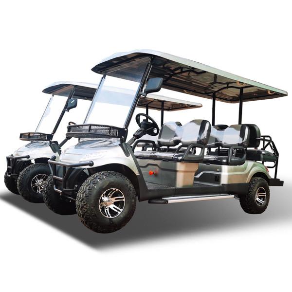 4kw Motor 60v 4+2 Seater black Electric Golf Cart With Off-Road Tires 1 year
