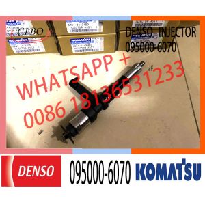 China Diesel Engine Common Rail Fuel Injector 095000-6070 6251-11-3100 For KOMATSU PC350-7 PC400-7 PC400-8 PC450-7 PC550 WA320 on sale