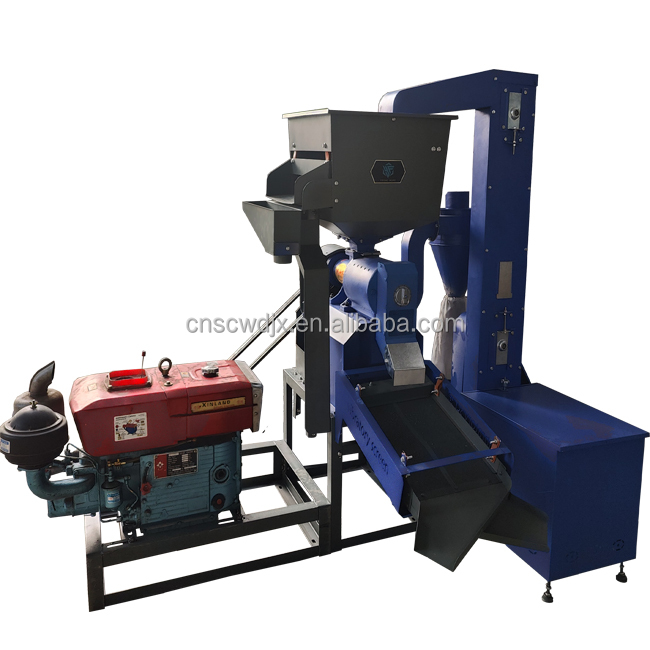 DONGYA AGRO 22HP diesel Engine Rice Mill Machine with Auto Loading Lifter