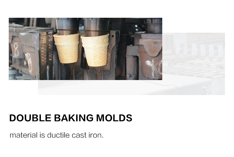 28 Baking Plates Wafer Biscuit Machine Custom Ice Cream Cone Production Line