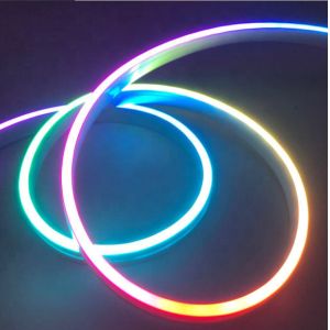  Programmable silicone neon lamp with color flow gradient effect can be bent to prevent heat on the line type lamp RGB lamp Manufactures