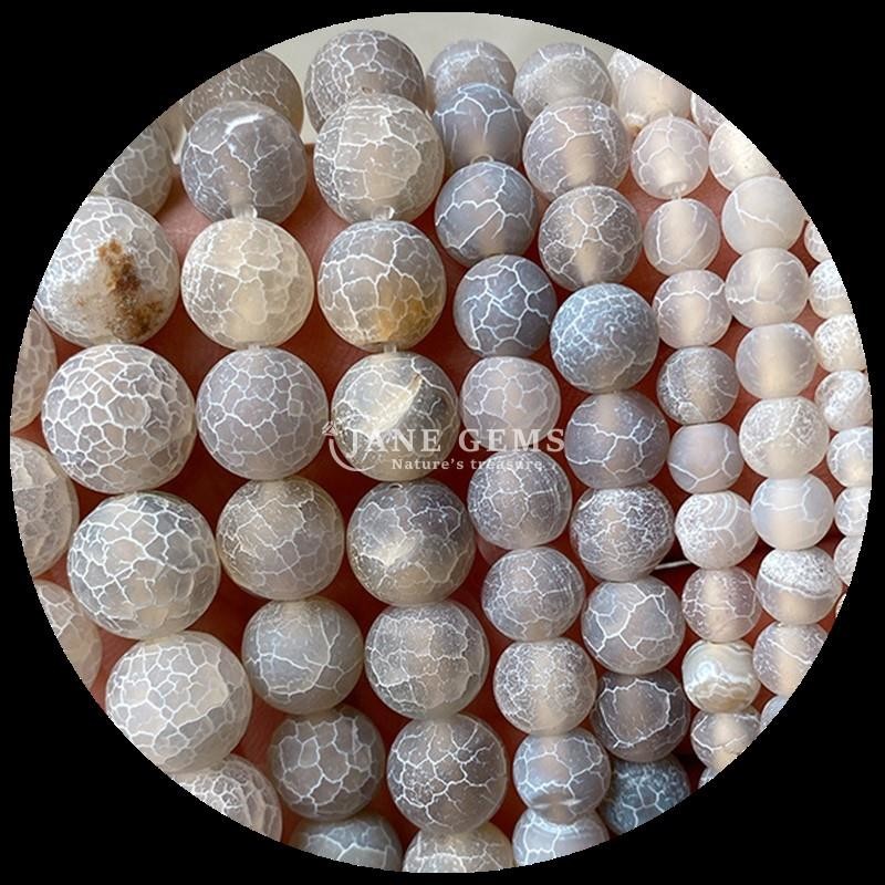 Gemstone Round Shape Beads Yellow Blue Weathered Agate Loose Strands for DIY Jewelry