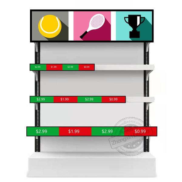 23.1inch Wall Mounted Stretched Bar Lcd Monitor Supermarket Shelf Wide Lcd