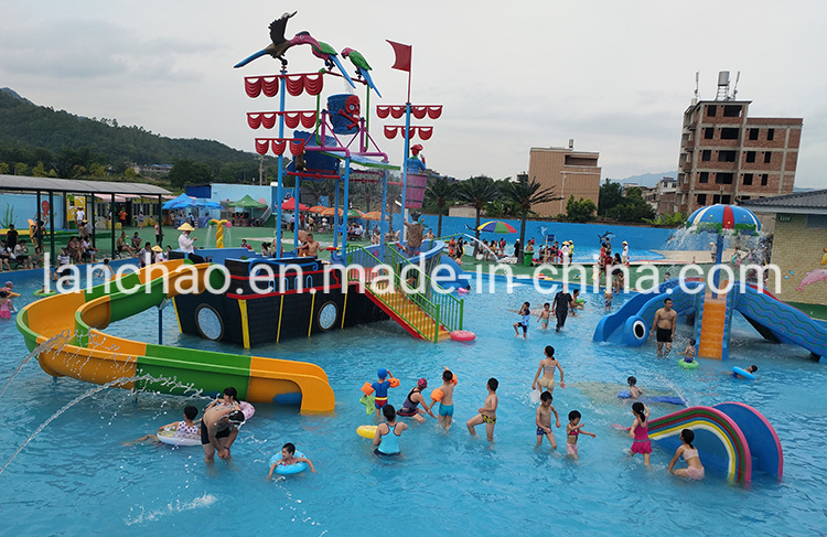 Kids Amusement Aqua Park Playground with Fiberglass Water Slide