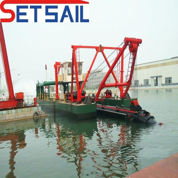 10mm Deck Plate Diesel Engine Control Hydraulic Cutter Head Suction Dredger for