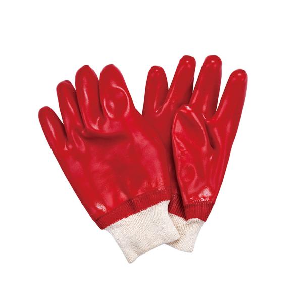 CE EN 388 Industrial PVC Fully Coated Safety Working Gloves for Construction