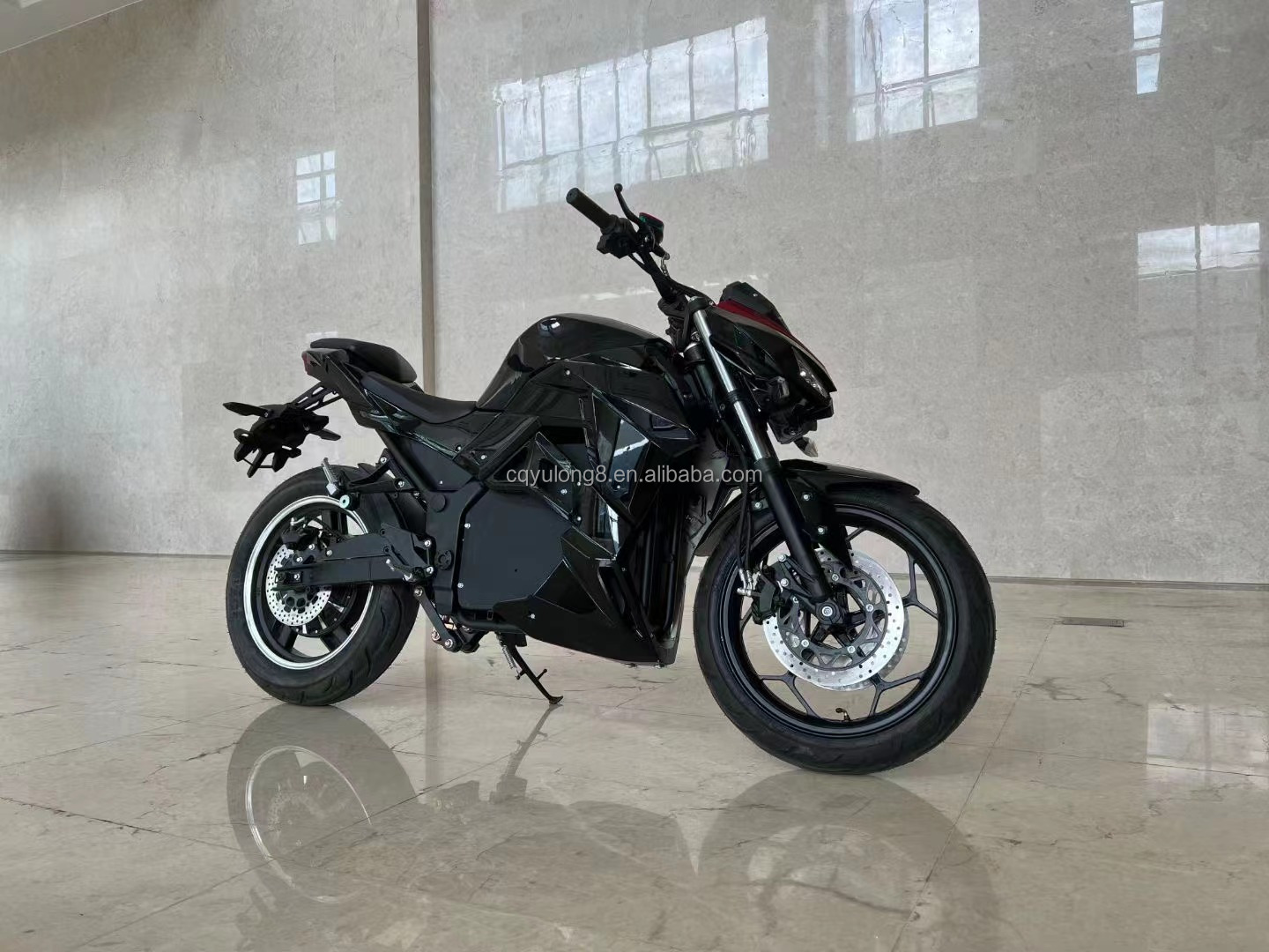 Disc Brake System High Speed 10000w Lithium Battery Racing Electric Motorcycle Customerized