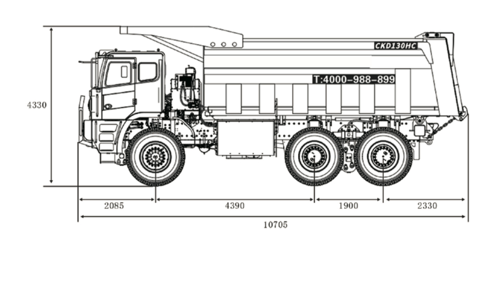 WIDE BODY MINING DUMP TRUCK FOR SALE