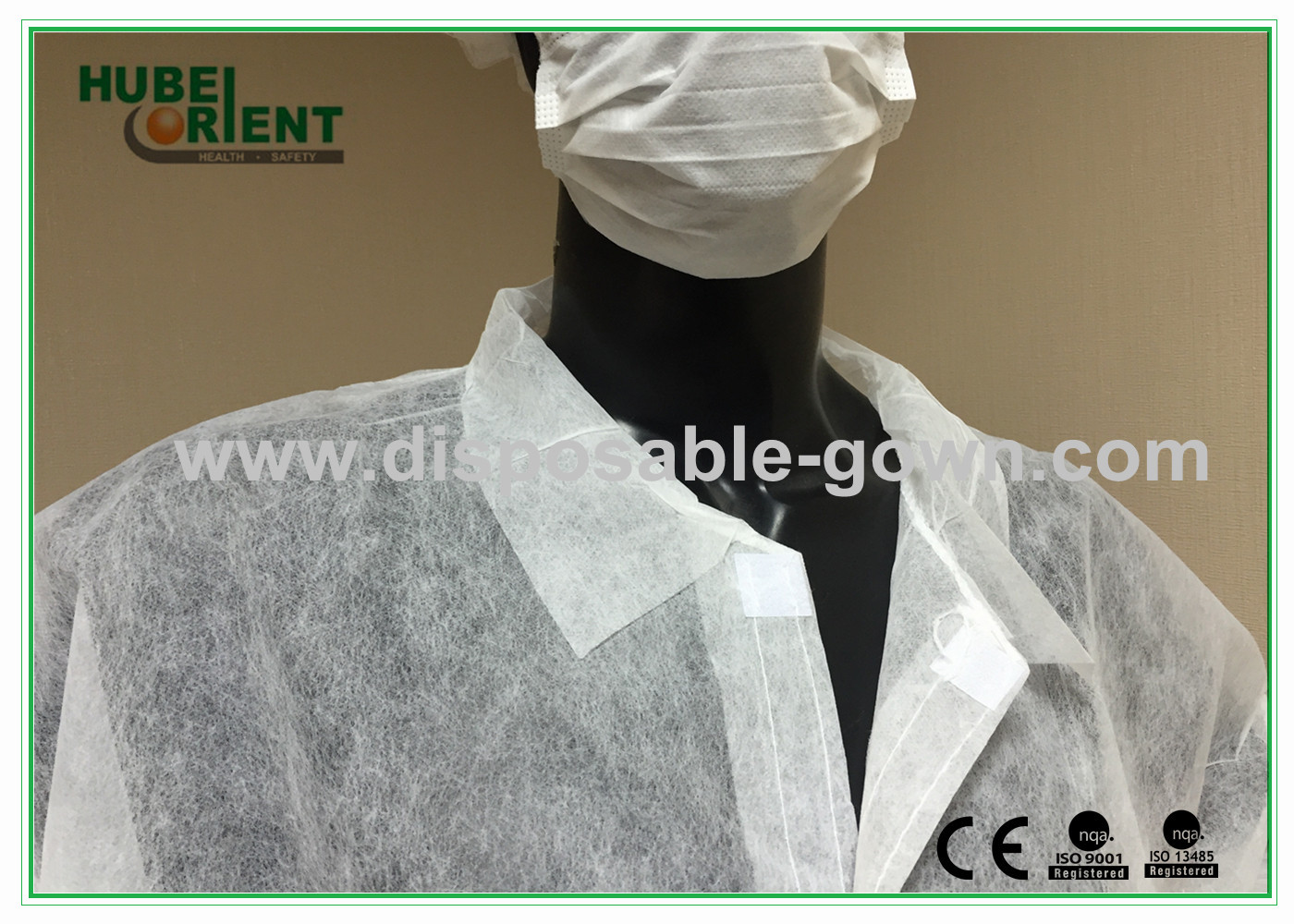 Non-Woven Adult Version/MP Material Disposable Lab Coats Protective Lab Coat