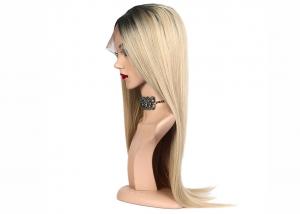 China Synthetic Fiber Colored Hair Wigs , 130% Density Black Blond Mixed Color Wigs on sale