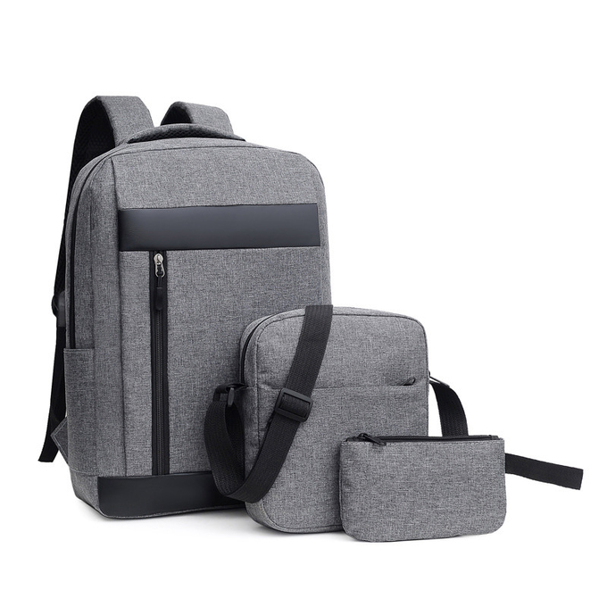 Black ODM Unisex Backpack Sets Business 3 In 1 Laptop Backpack Set School