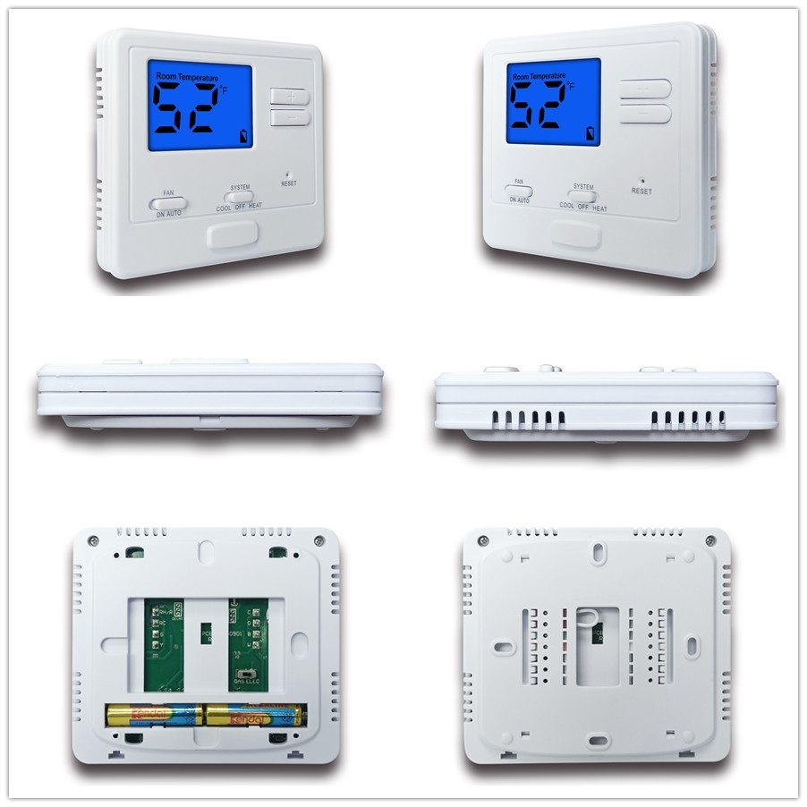 LCD Screen Single Stage Thermostat For AC Heating Save Energy
