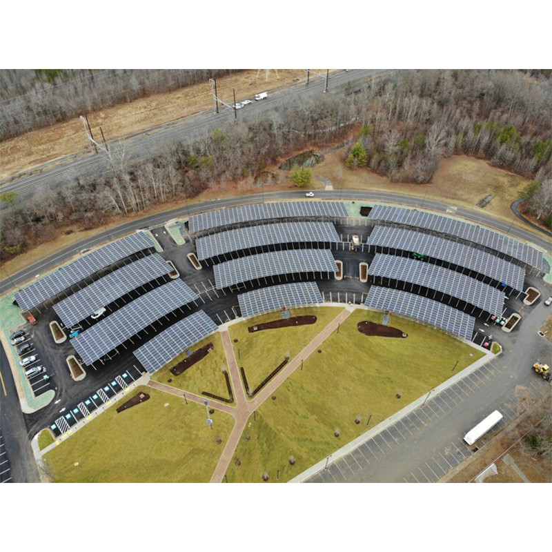 Full Installation anodized Car Park Solar Panel Ground Mounting System