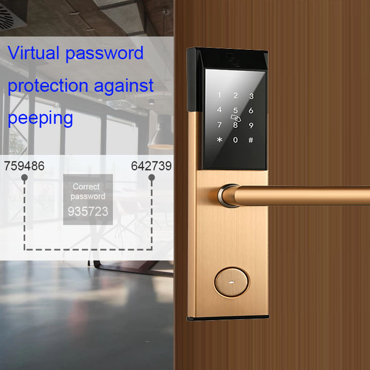 Electronic Security Apartment Smart Door Lock APP Digital Keypad IC Card For Home