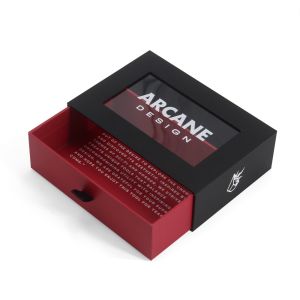 Custom Luxury Drawer Sliding Wine Opener Set Gift Packaging Paper Boxes With Pvc