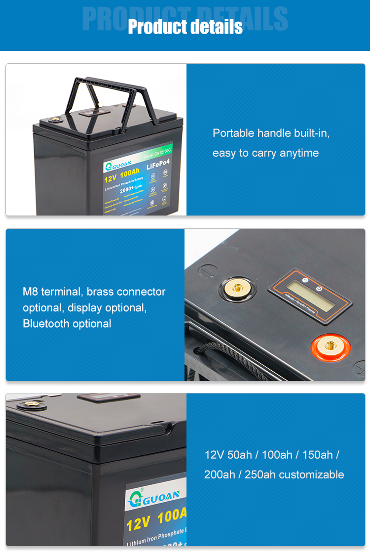 Portable Battery Lithium LifePO4 Lead Acid Battery Replacement