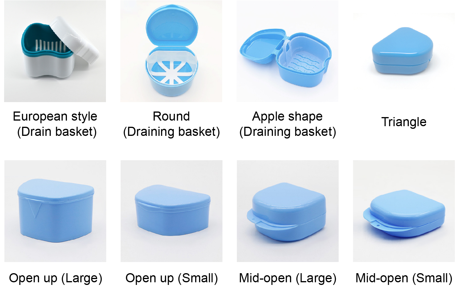Clean Care Denture Cleaner Brush And Retainer Holder Box Denture Bath Case Cup