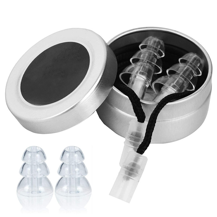 CNC Aluminum Ear Plugs Metal Case Parts Key Chain Plug Earplugs Keychain