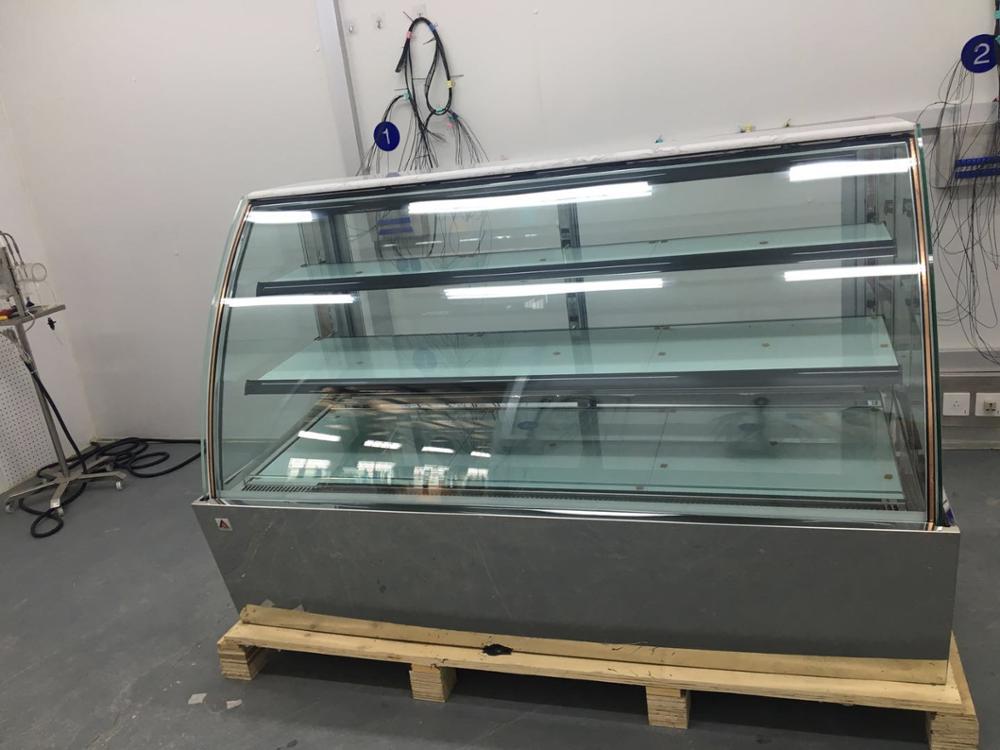 Professional refrgierated cake display glass bakery display cabinet with CE/ETL for bakery shop
