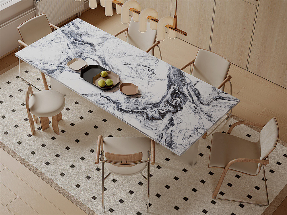 Decoration 1600x3200mm Polished Glazed Porcelain Sintered Stone Slab And Interior Wall Big Slabs For Dining Room