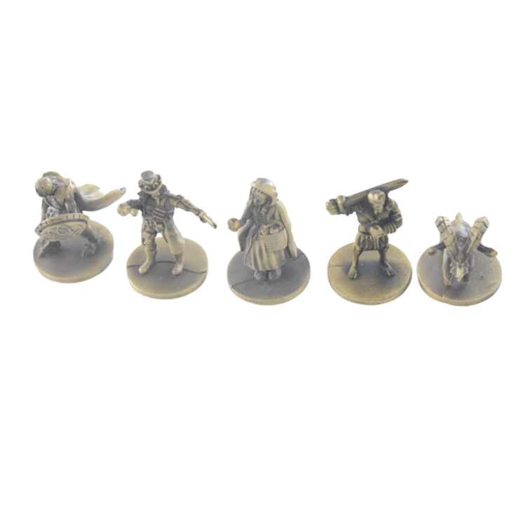 In Stock Bronze Plated Zinc Alloy Metal Statues Metal Figurines For Board Game