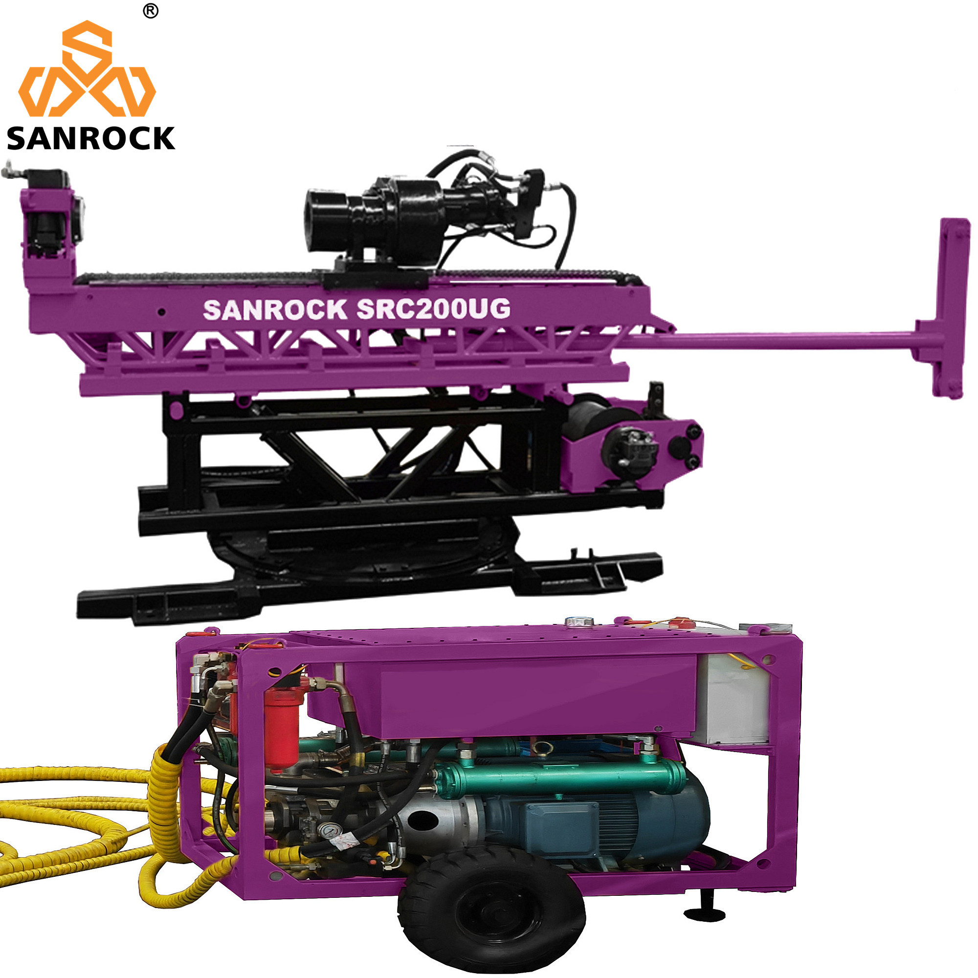 Mining Core Drilling Rig Hydraulic Horizontal Exploration Tunnel Core Drilling Rig