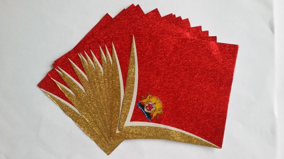Aluminum Foil beer neck label supplier from China 105*105 mm square aluminum foil beer neck label for india market