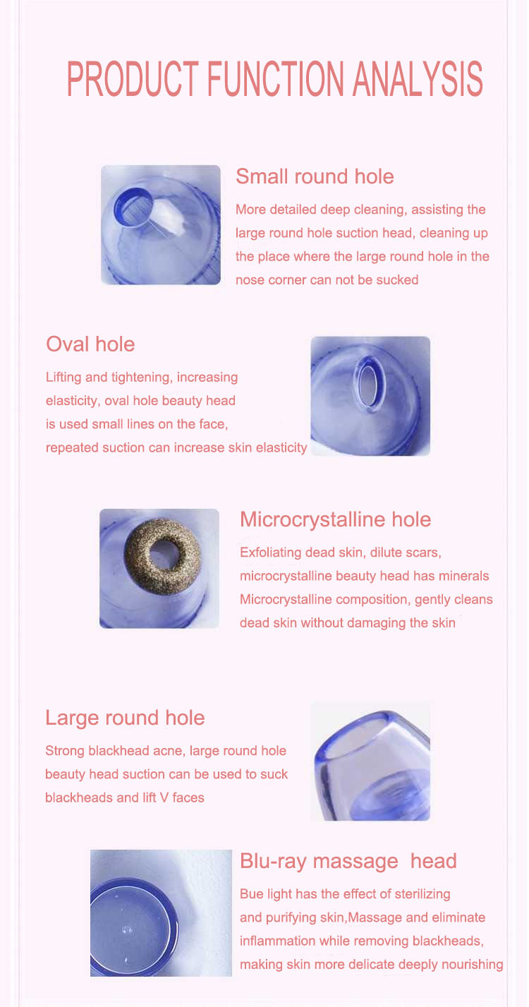 Blackhead Remover Vacuum Suction Diamond Dermabrasion Microdermabrasion Device