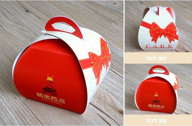 Wholesale custom Paper Cookies packing Cake Box with PVC window,Wholesale Plastic Square Birthday Wedding Packaging Clea