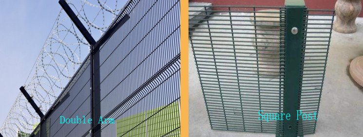 Oem 358 Security Fencing Powder Coated Green Color For Railway Station