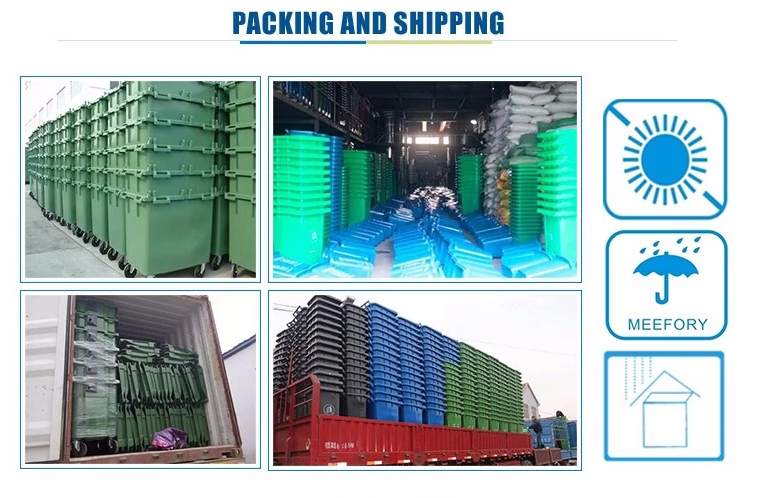 70 liter out door recycling plastic waste bin with foot pedal