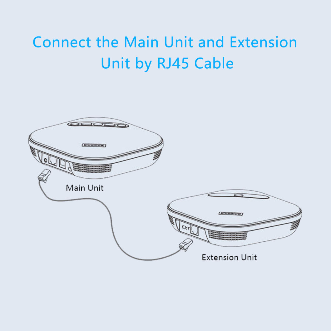 Na200ex USB Speakerphone Built-in 4 Mics Enhanced Voice Pickup Daisy Chain Conference Speaker for Midium and Large Meeting Room Compatible with Leading Platform