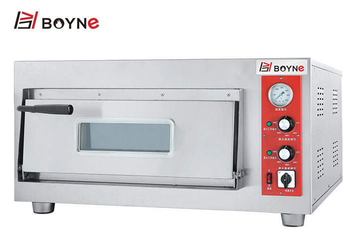Stainless Steel High Temperature Commercial Single Deck electric Pizza Oven With Stone