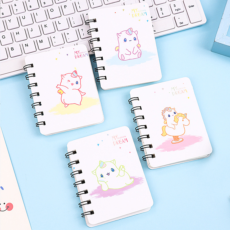 a7 Diary Journal Notebook spiral Cartoon Printed With 80 Sheets