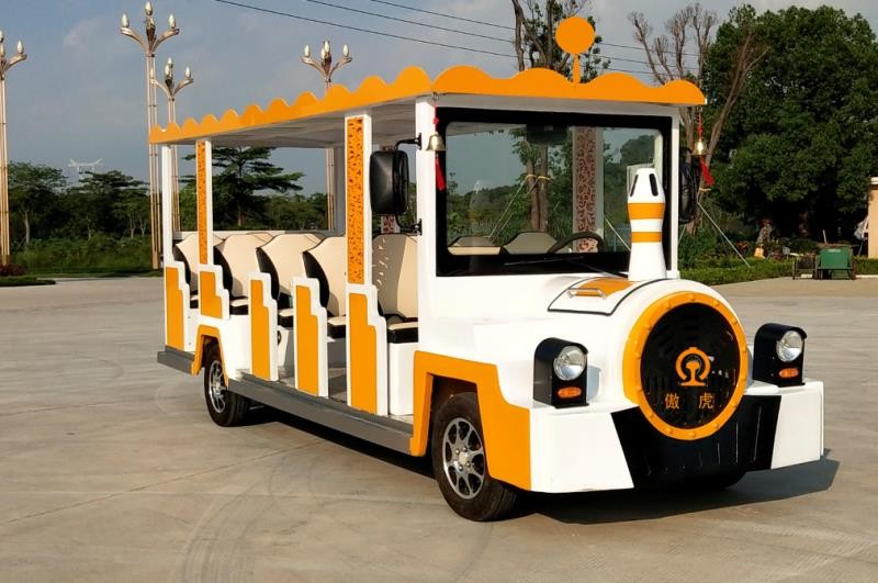 14 SEATS Electric Cartoon Sightseeing Bus power 72v7,5kw speed 28km/h