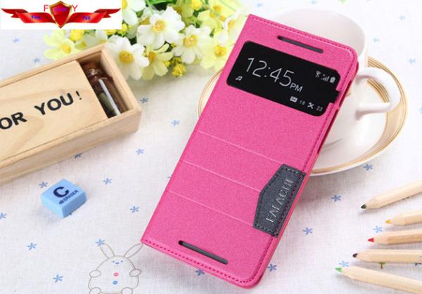 New Type HTC M8 Smart Sleep/Wake Up Leather Cases With Holder Call ID Display