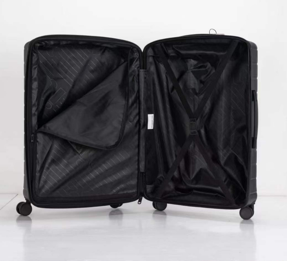 Black Unbreakable PP Newest Valise Durable Travel Bag 28 Expandable TSA Lock Luggage Sets For Business Trip