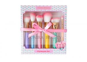 China Christmas Gift Cosmetic Cute Makeup Brushes With Lovely Pink Soft Hairs on sale