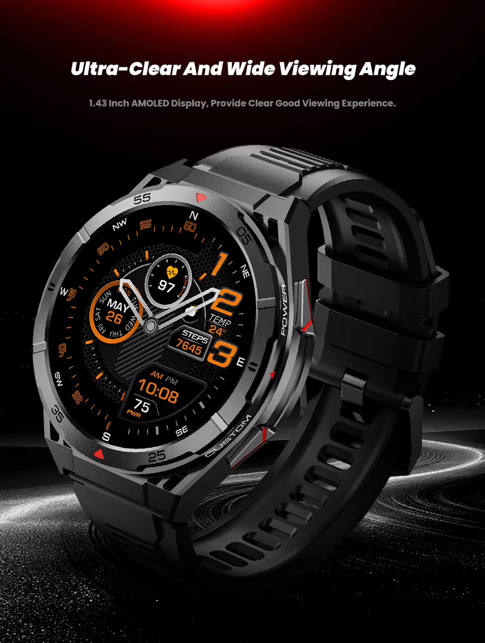 X2B Smart Watch GPS Positioning Men Outdoor Sport Health Monitoring Fitness Tracker