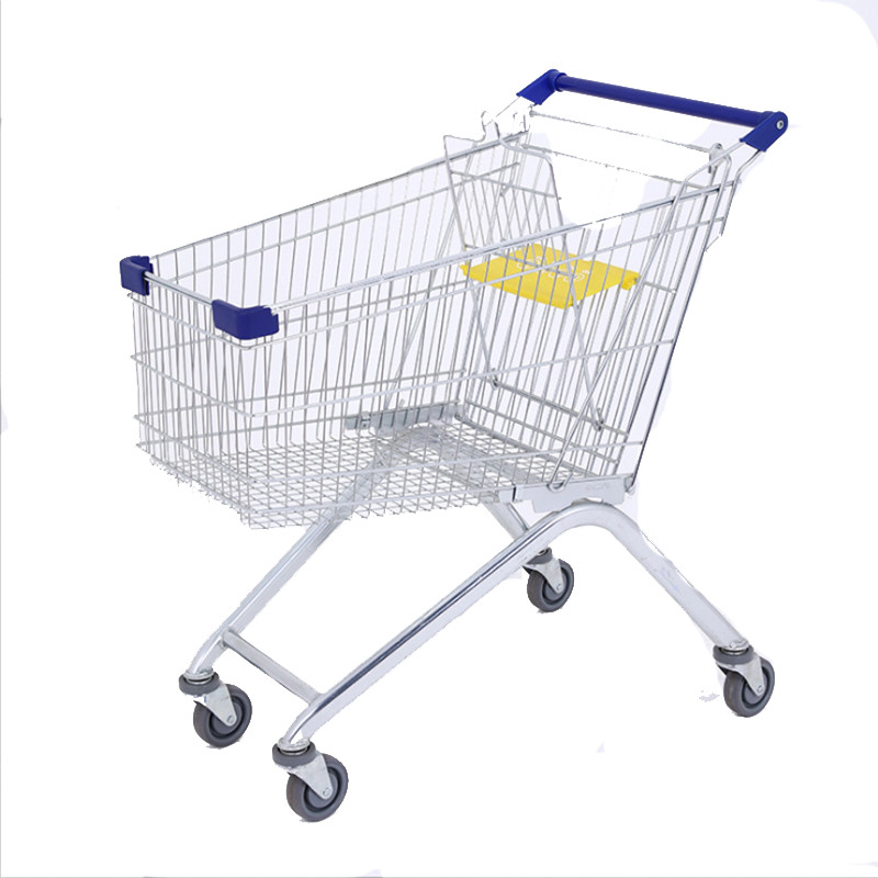 Four Wheeled Unfolding Plastic Shopping Trolleys With Seat
